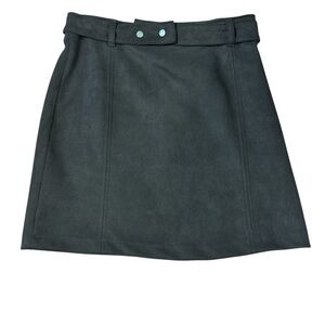 Haute Monde Belted Black Mini Skirt